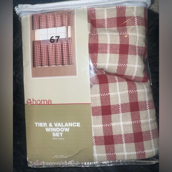 New Checkered Tier & Valance Window Set! - Picture 1 of 14